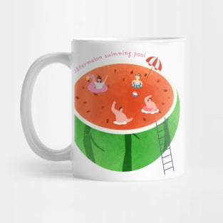 Watermelon swimming pool,Summer, playing in the water Mug